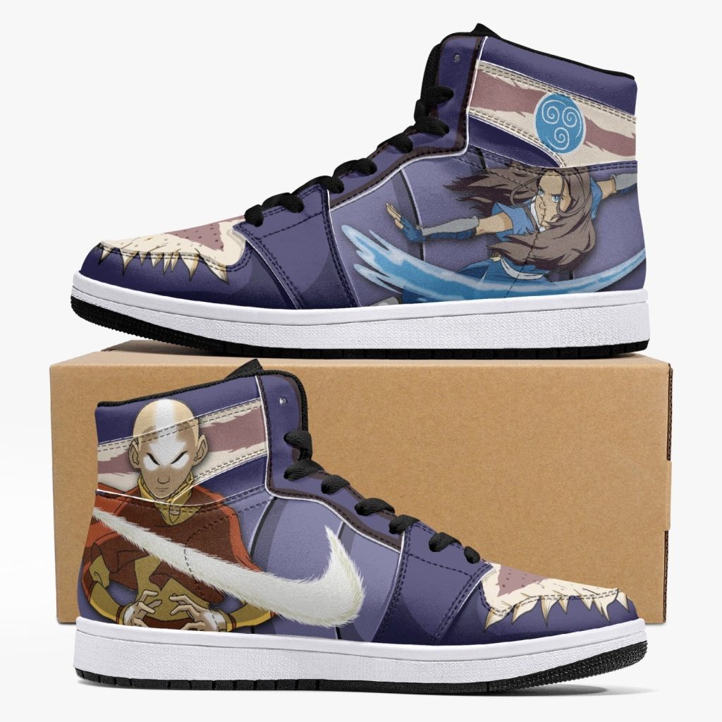 aang and katara avatar j force shoes - Anime Shoes World