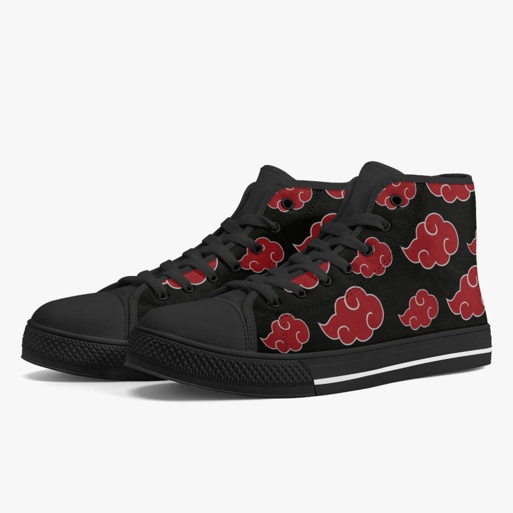 akatsuki naruto classic high top canvas shoes - Anime Shoes World