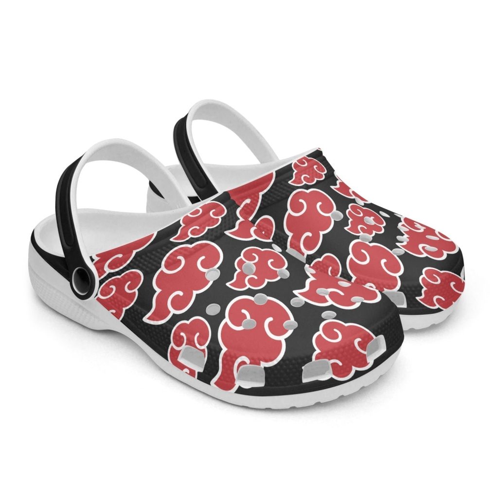 akatsuki naruto clouds custom clogs - Anime Shoes World