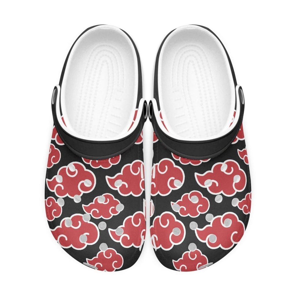 akatsuki naruto clouds custom clogs 2 - Anime Shoes World