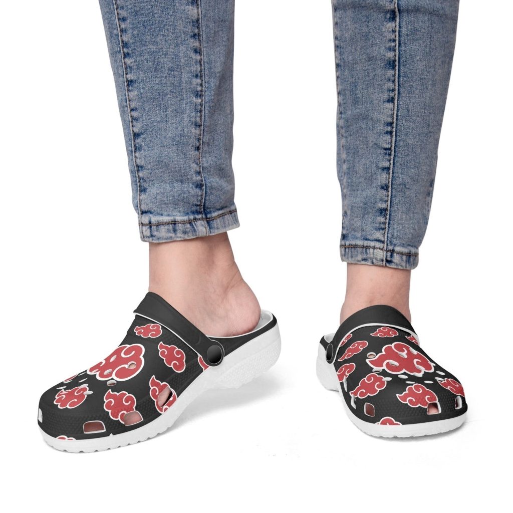 akatsuki naruto custom clogs 3 - Anime Shoes World