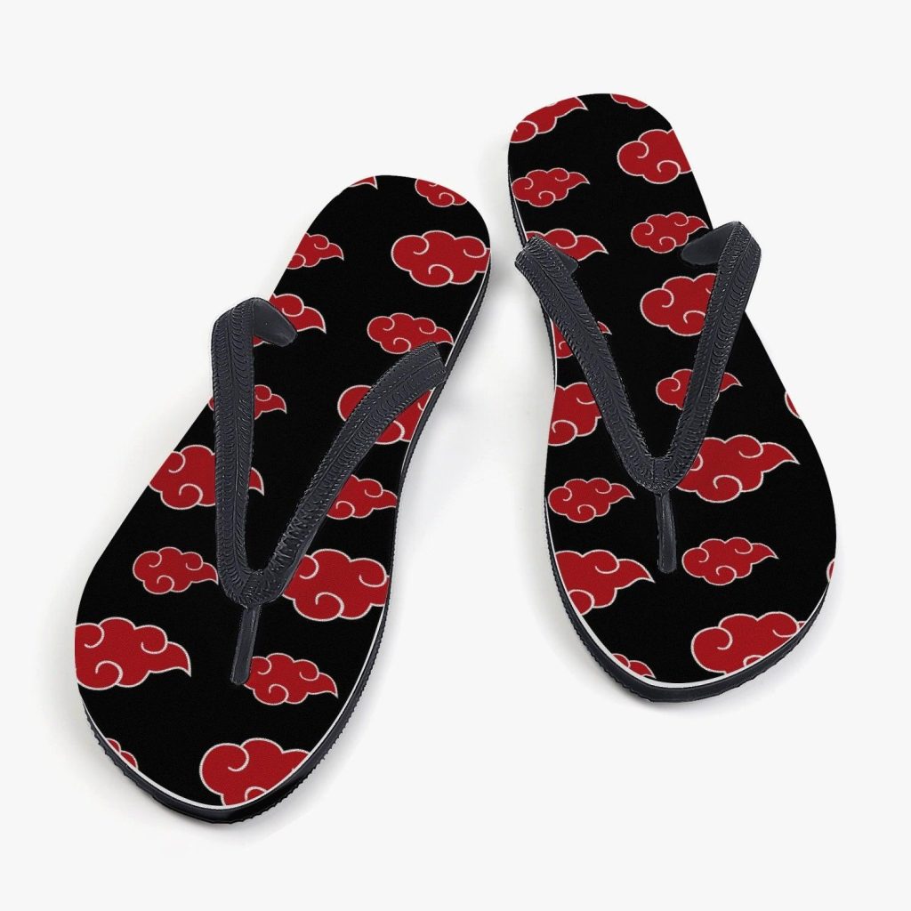 akatsuki naruto custom flip flops 2 - Anime Shoes World