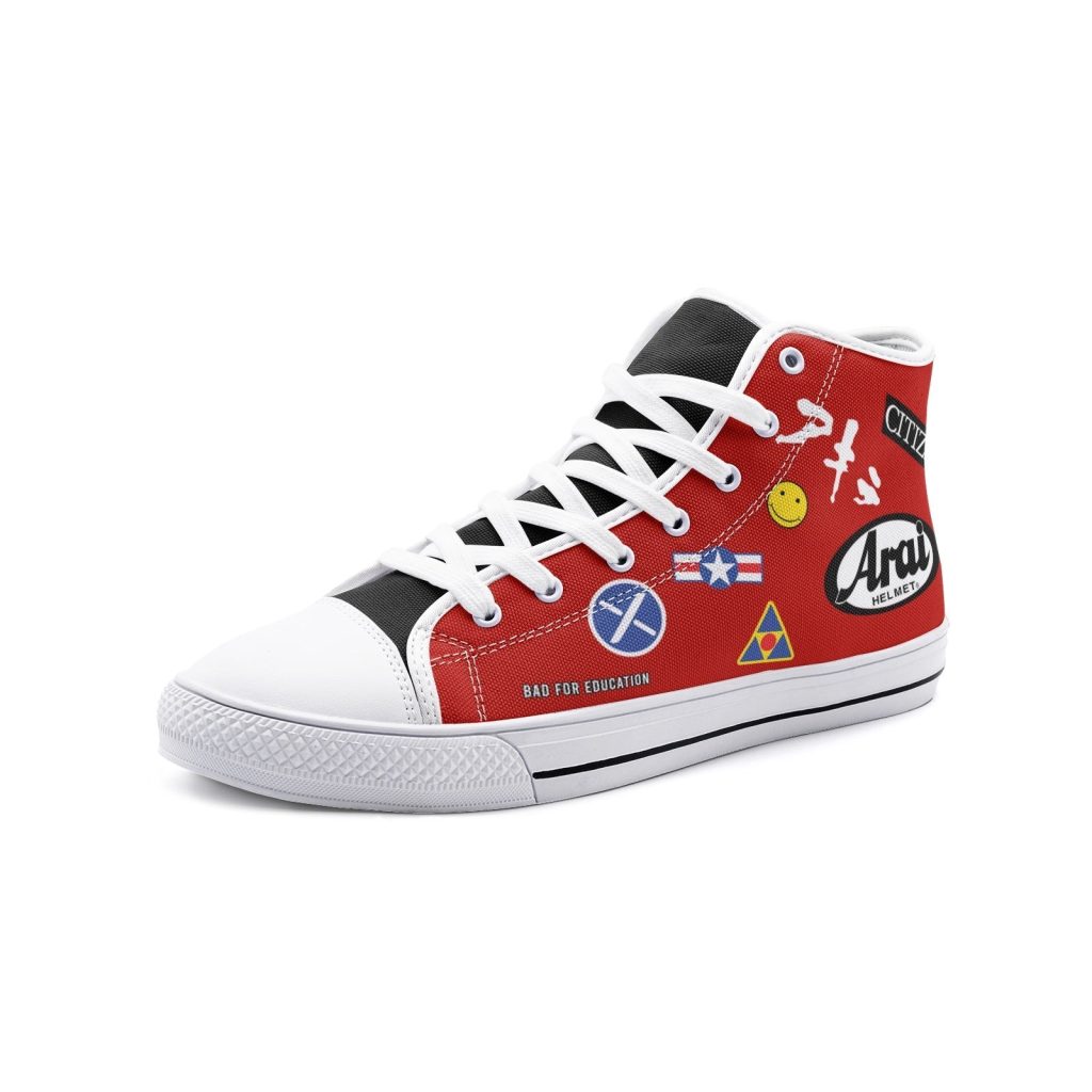 akira kaneda bike classic high top canvas shoes - Anime Shoes World