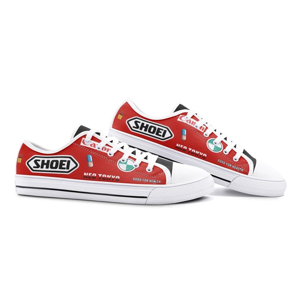 akira kaneda bike classic low top canvas shoes 3 - Anime Shoes World