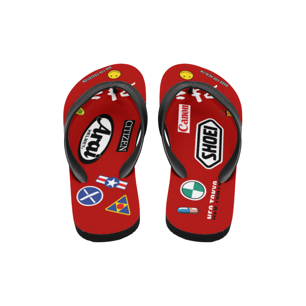 akira kaneda bike custom flip flops 2 - Anime Shoes World