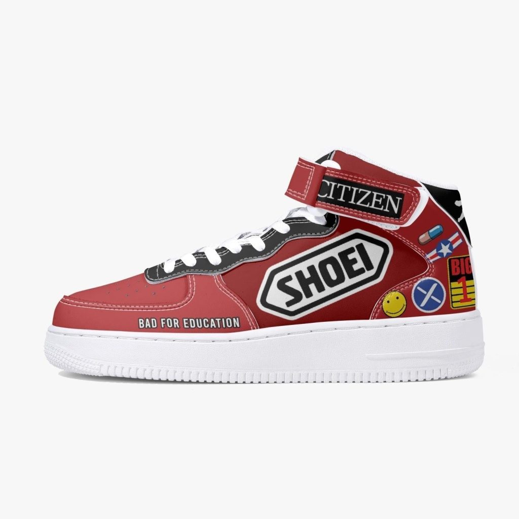 akira kaneda bike decals kamikaze high top shoes 2 - Anime Shoes World