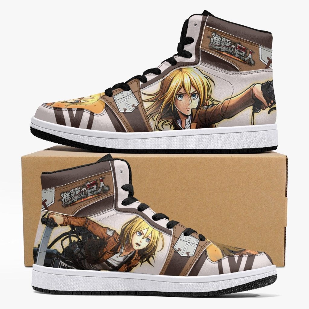 christa lenz training corps attack on titan j force shoes - Anime Shoes World