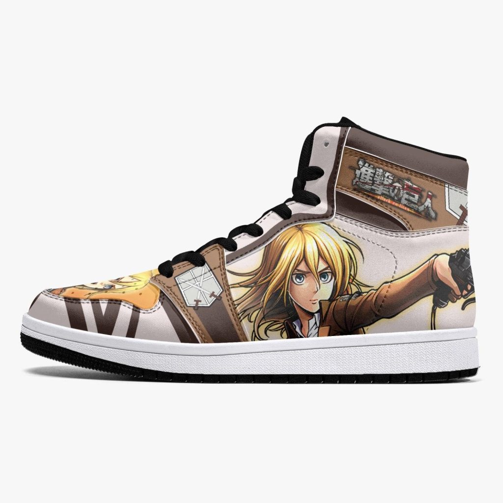 christa lenz training corps attack on titan j force shoes 7 - Anime Shoes World