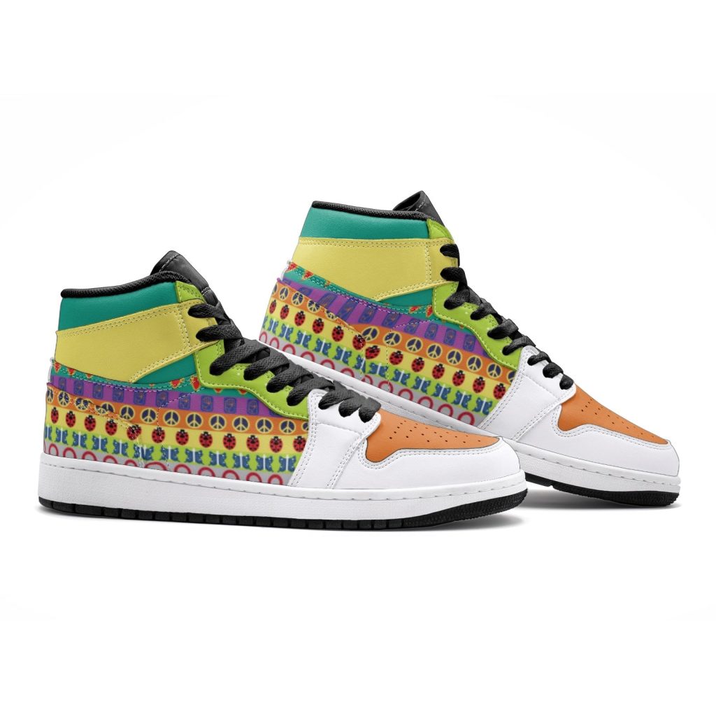 colorful patterns jojos bizarre adventure jd1 shoes 2 - Anime Shoes World