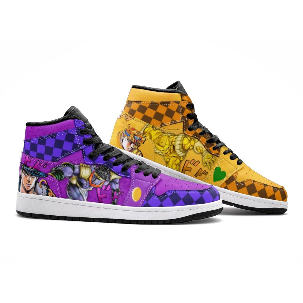 dio brando vs jotaro kujo jojos bizarre adventure jd1 shoes 2 - Anime Shoes World