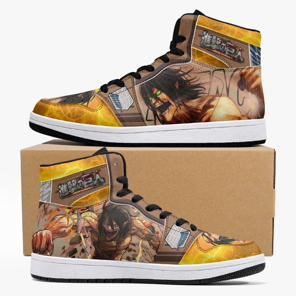 eren yeager attack titan attack on titan j force shoes - Anime Shoes World