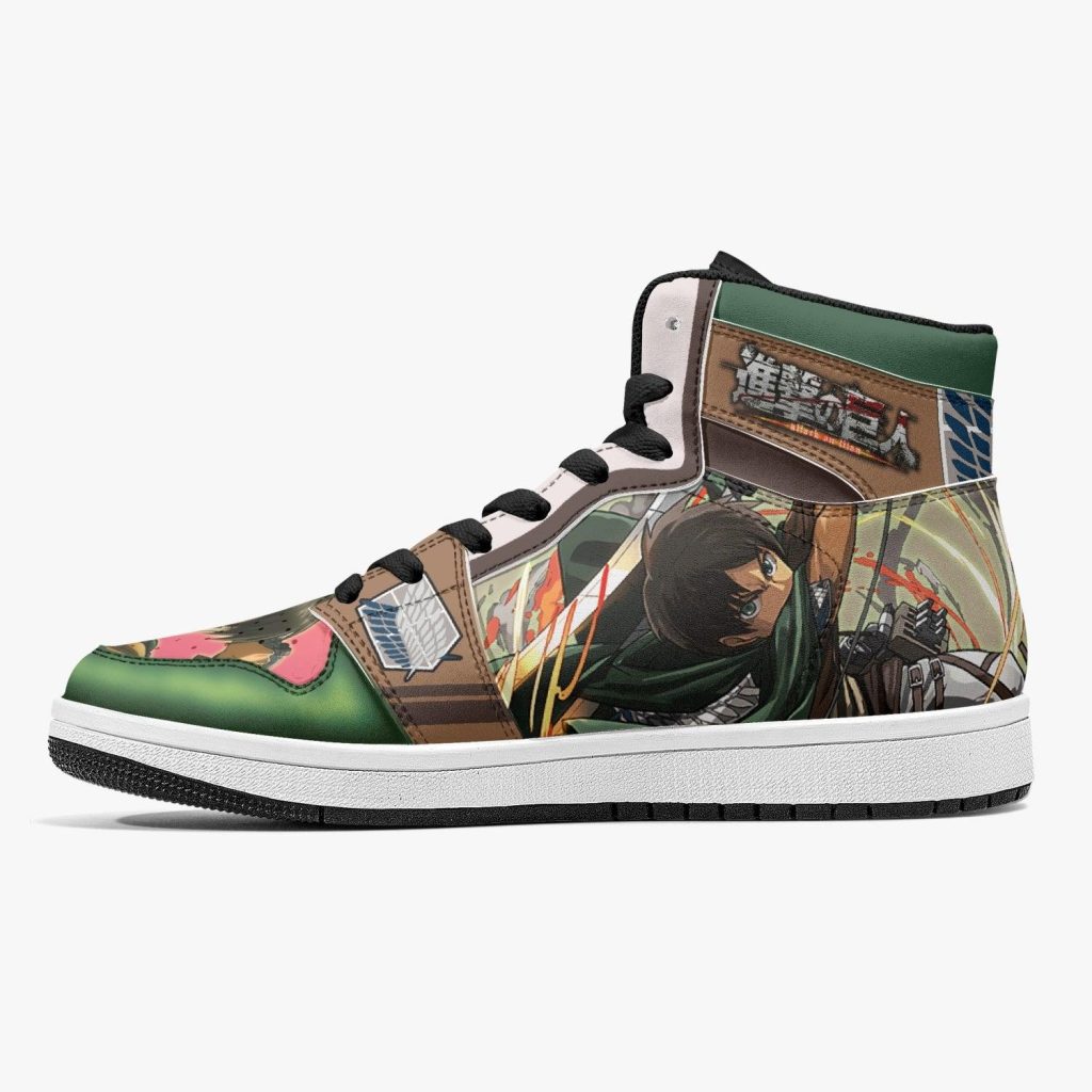 eren yeager survey corps attack on titan j force shoes 10 - Anime Shoes World