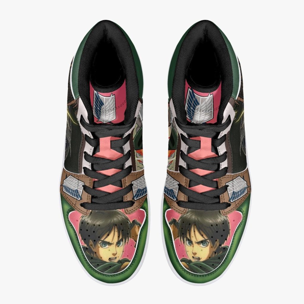 eren yeager survey corps attack on titan j force shoes 3 - Anime Shoes World