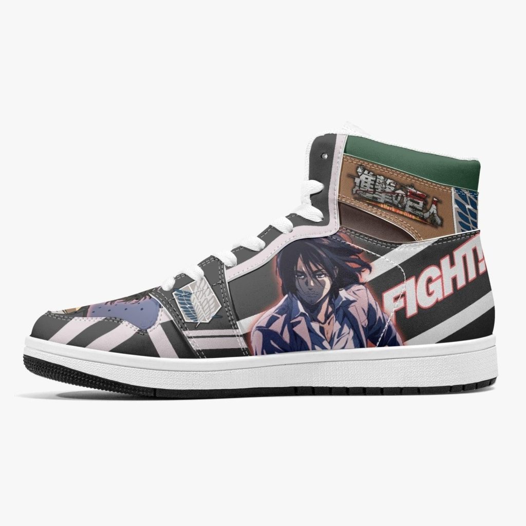 eren yeager timeskip attack on titan j force shoes 4 - Anime Shoes World