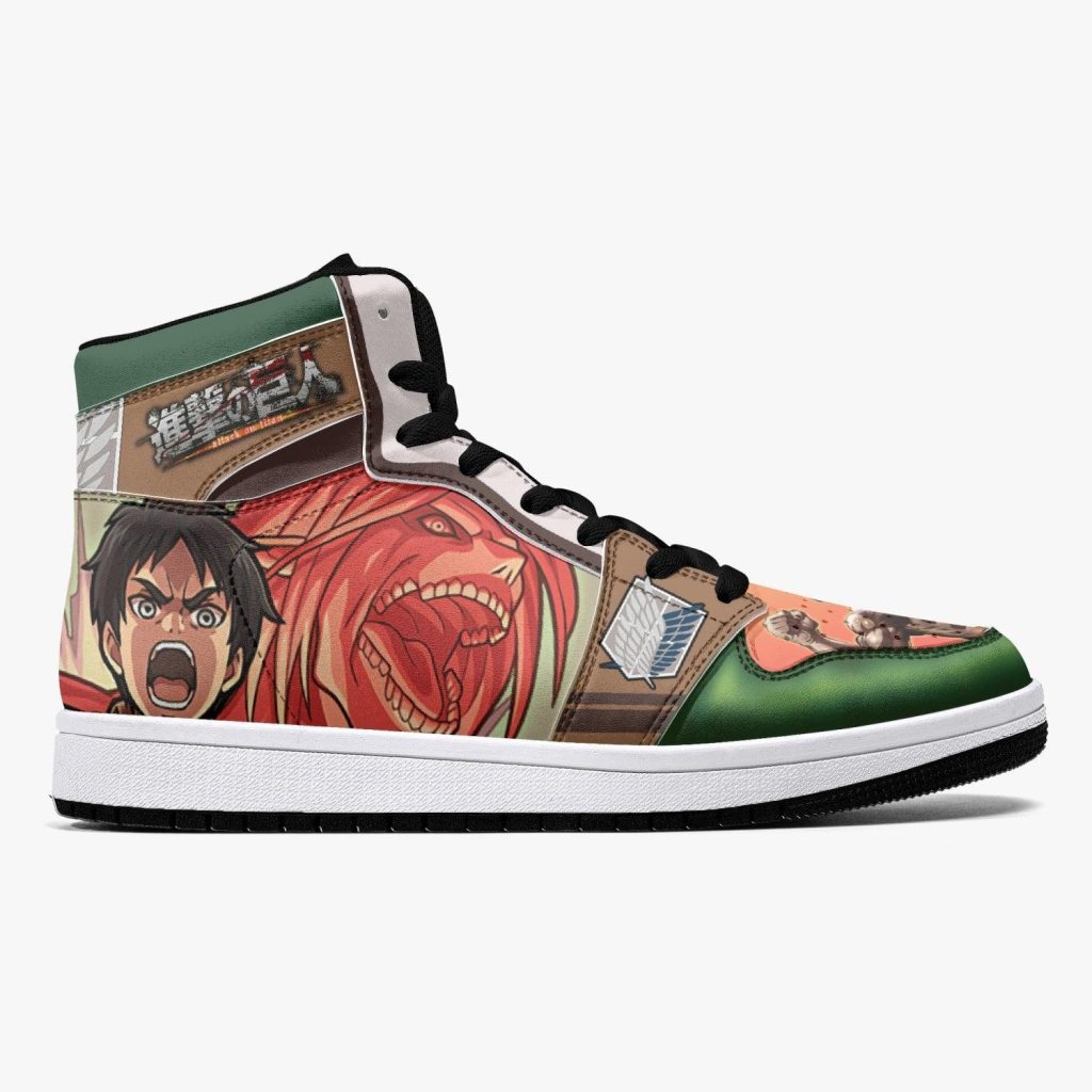 eren yeager titan transformation attack on titan j force shoes 2 - Anime Shoes World