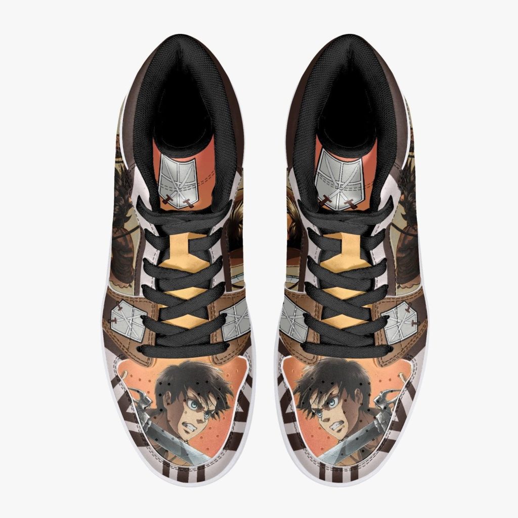 eren yeager training corps attack on titan j force shoes 3 - Anime Shoes World