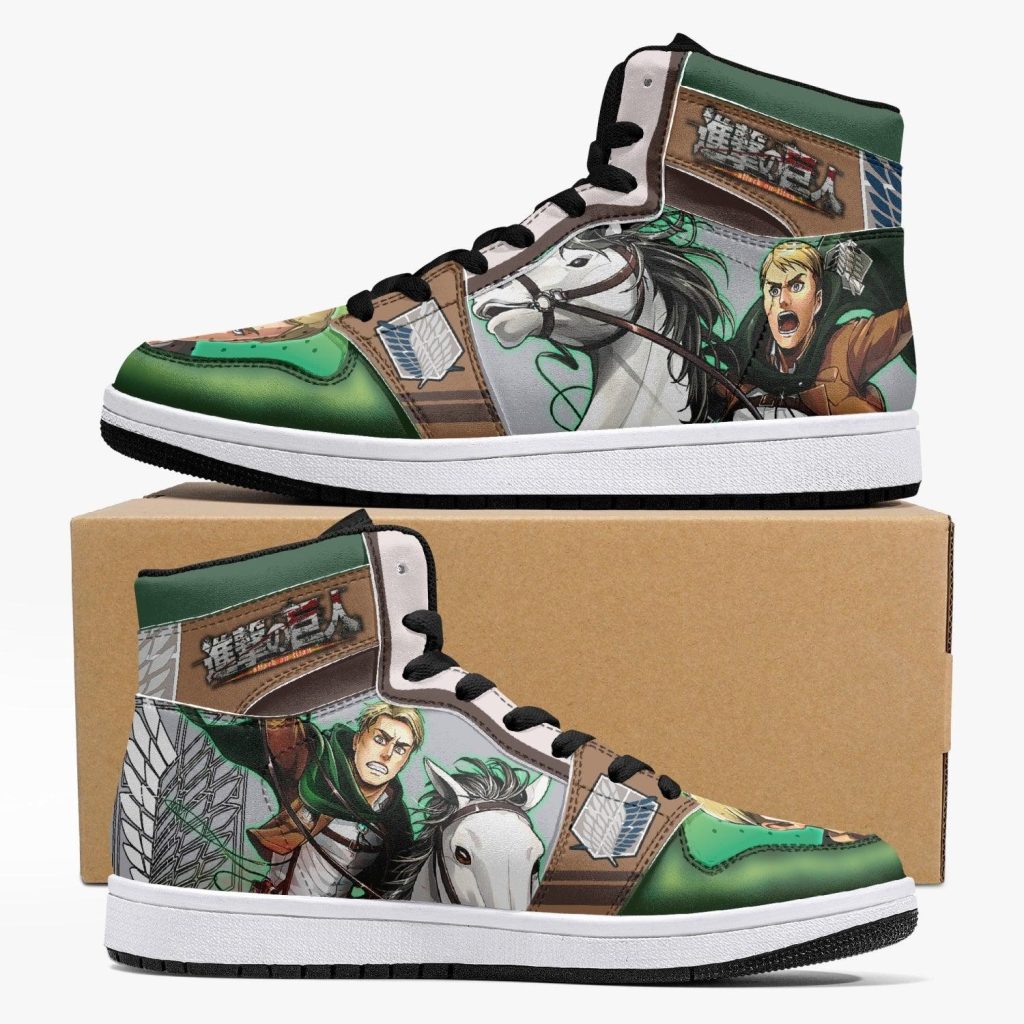 erwin smith shinzou wo sasageyo attack on titan j force shoes - Anime Shoes World