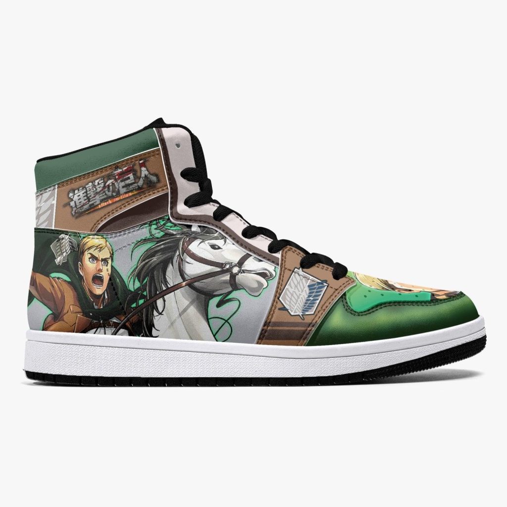 erwin smith shinzou wo sasageyo attack on titan j force shoes 2 - Anime Shoes World