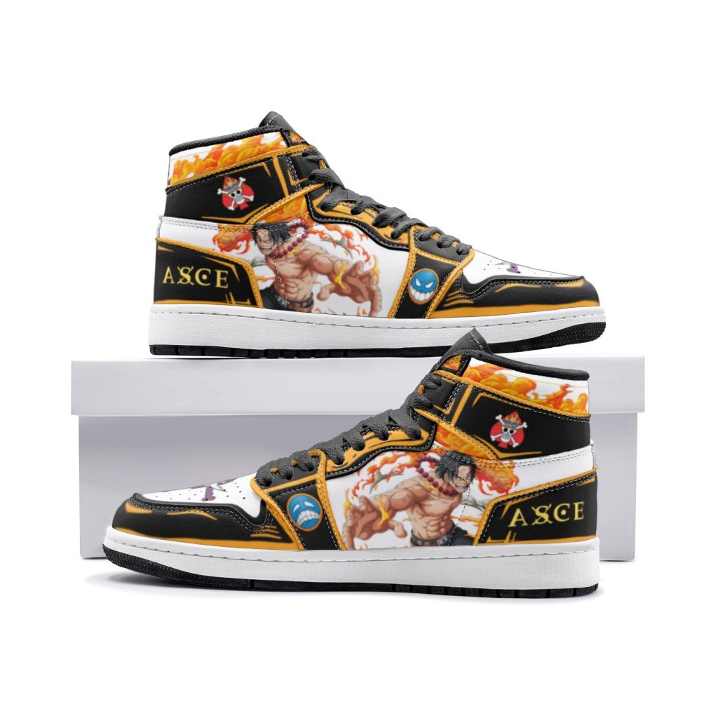 fire fist ace one piece jd1 shoes - Anime Shoes World