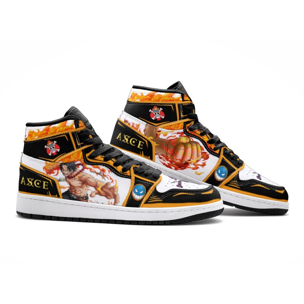 fire fist ace one piece jd1 shoes 2 - Anime Shoes World