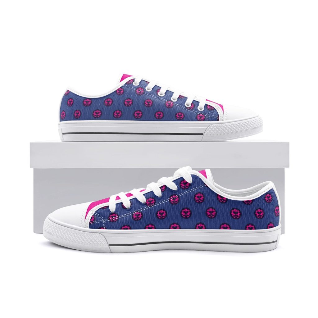 giorno giovanna jojos bizarre adventure classic low top canvas shoes 2 - Anime Shoes World