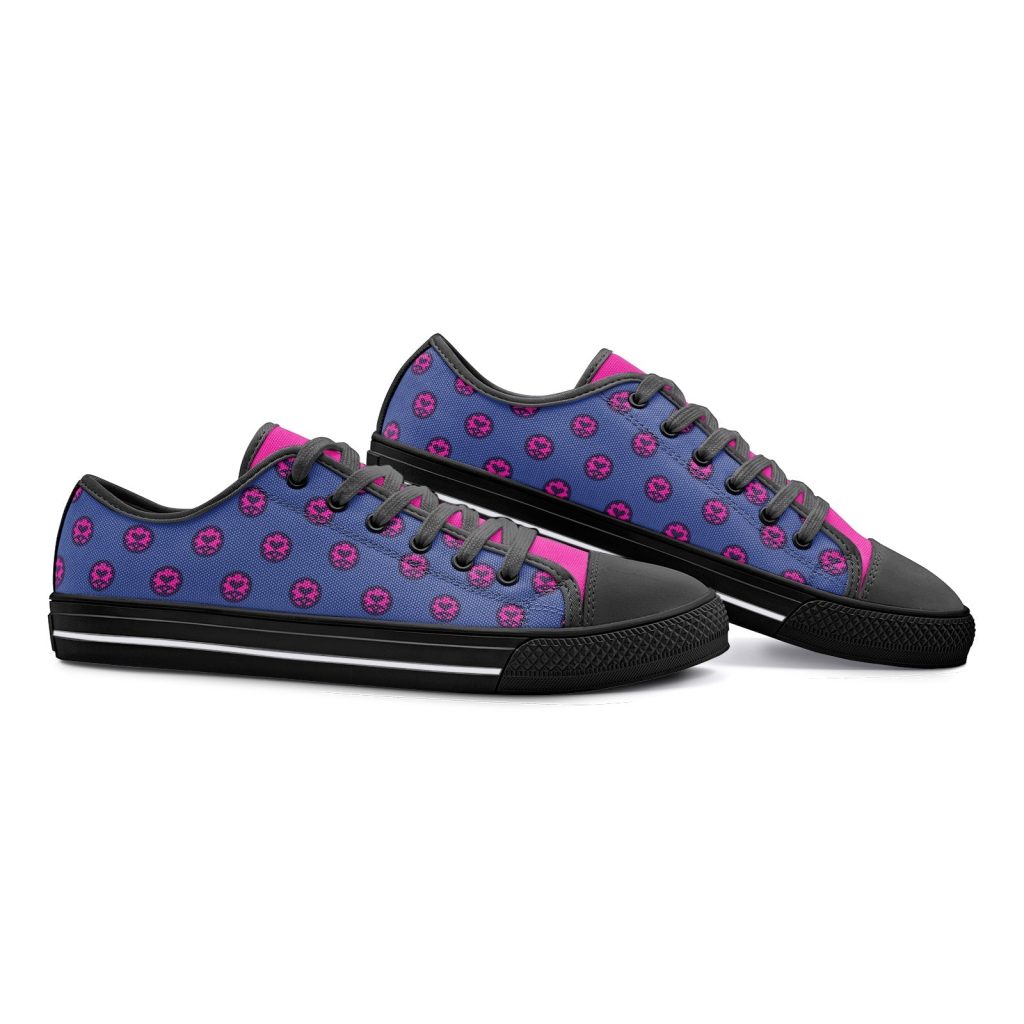 giorno giovanna jojos bizarre adventure classic low top canvas shoes 7 - Anime Shoes World