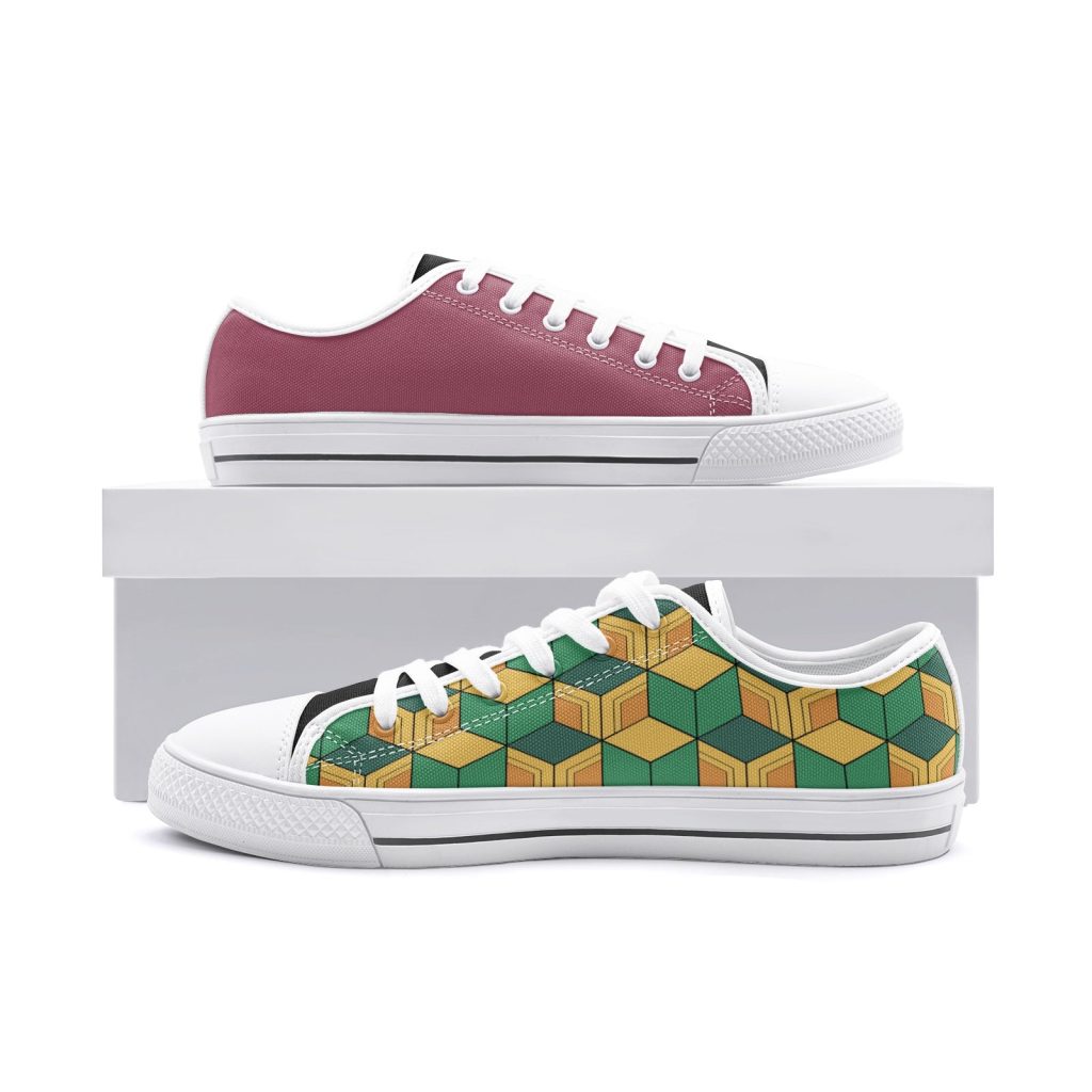 giyu tomioka demon slayer classic low top canvas shoes 2 - Anime Shoes World