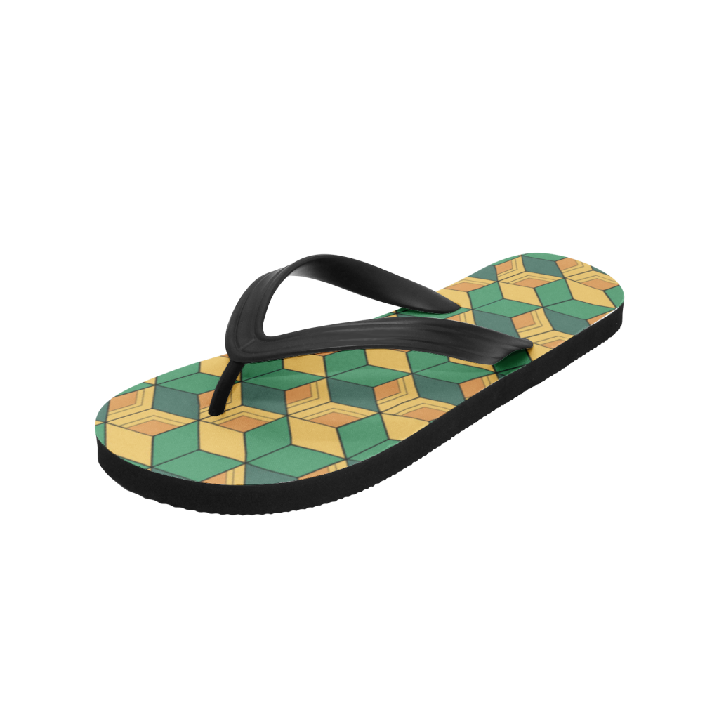 giyu tomioka demon slayer custom flip flops - Anime Shoes World