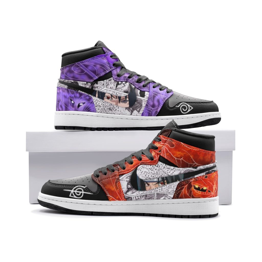 itachi and sasuke uchiha susano naruto jd1 shoes - Anime Shoes World