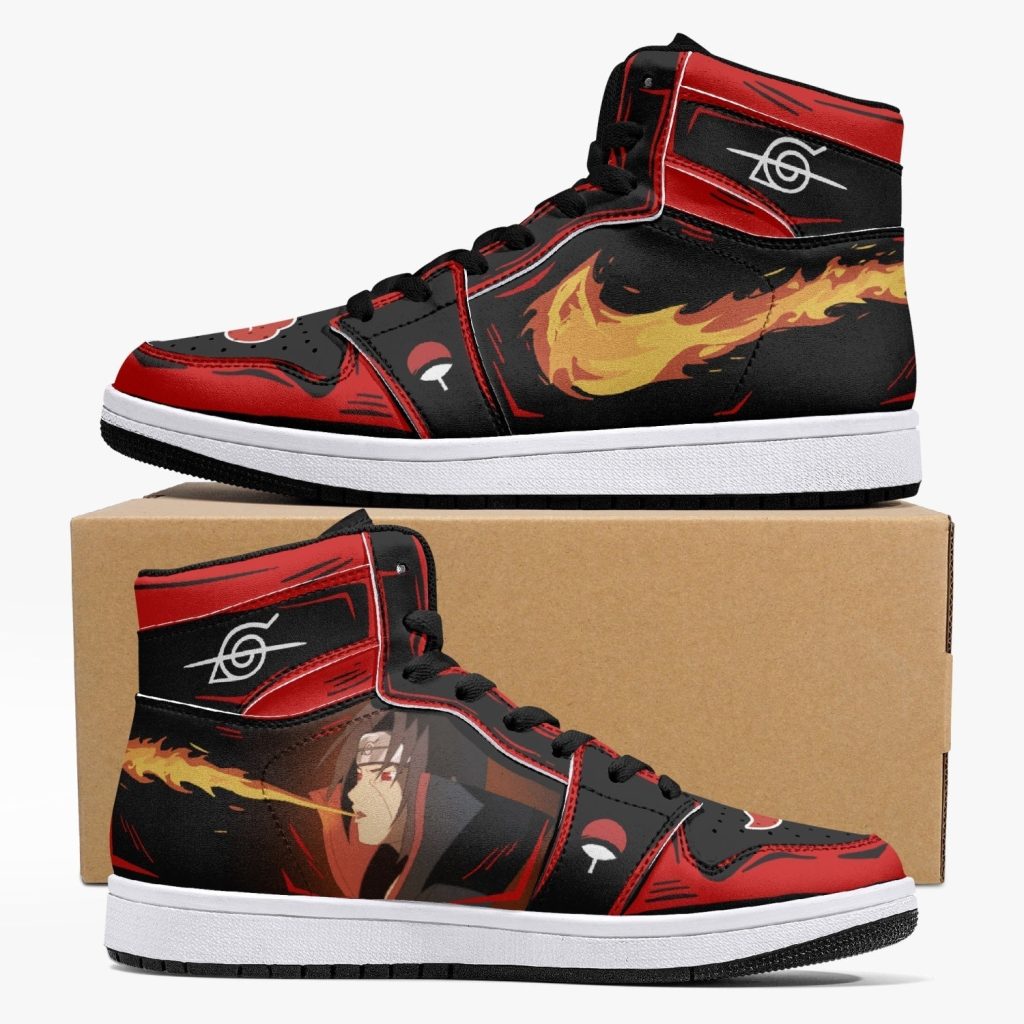 itachi uchiha fireball akatsuki j force shoes - Anime Shoes World