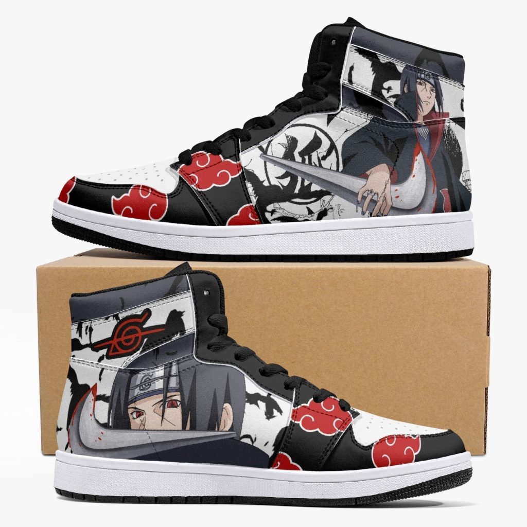 itachi uchiha v2 naruto j force shoes - Anime Shoes World