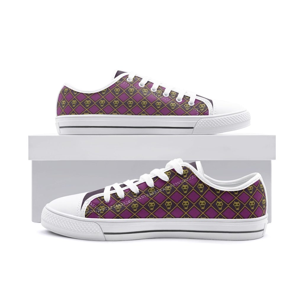 kira killer queen jojos bizarre adventure classic low top canvas shoes 2 - Anime Shoes World