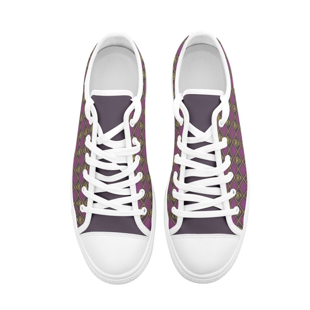 kira killer queen jojos bizarre adventure classic low top canvas shoes 4 - Anime Shoes World