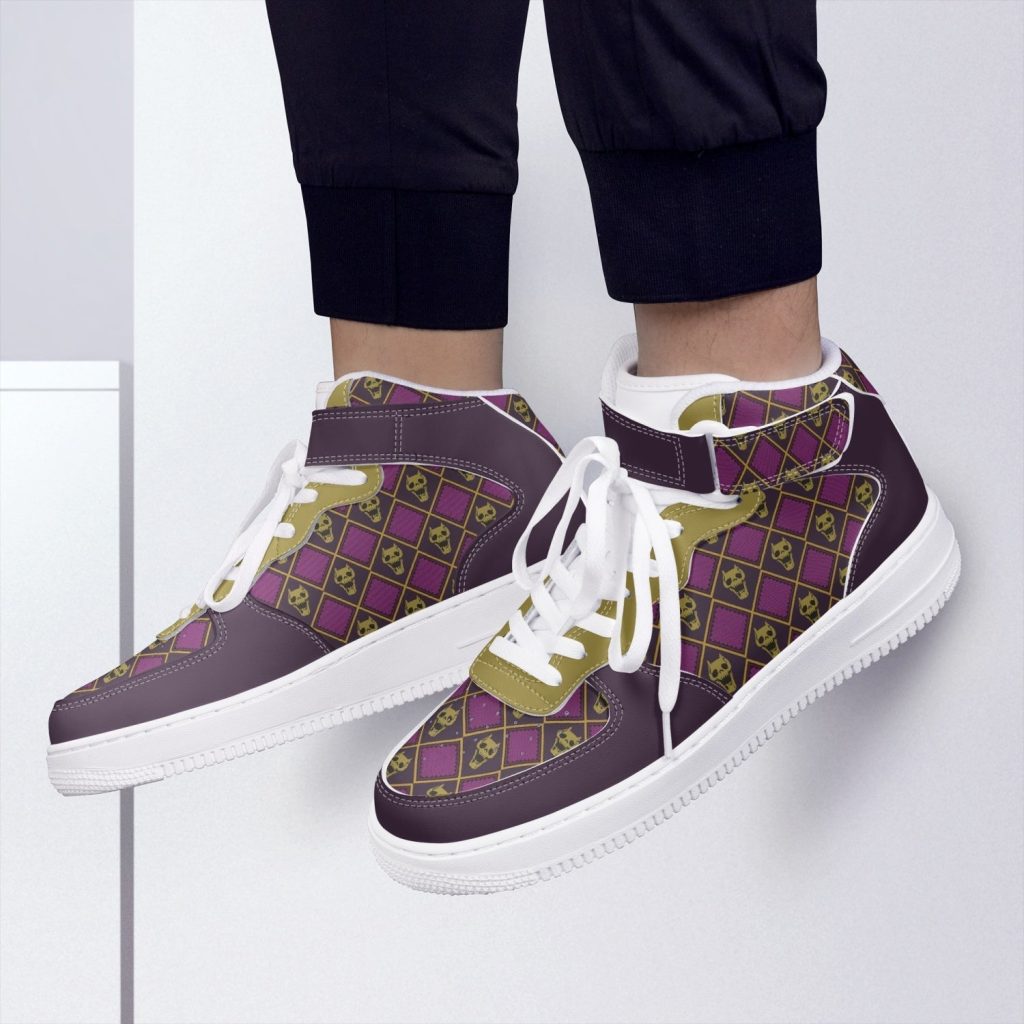 kira killer queen jojos bizarre adventure high top kamikaze shoes 7 - Anime Shoes World