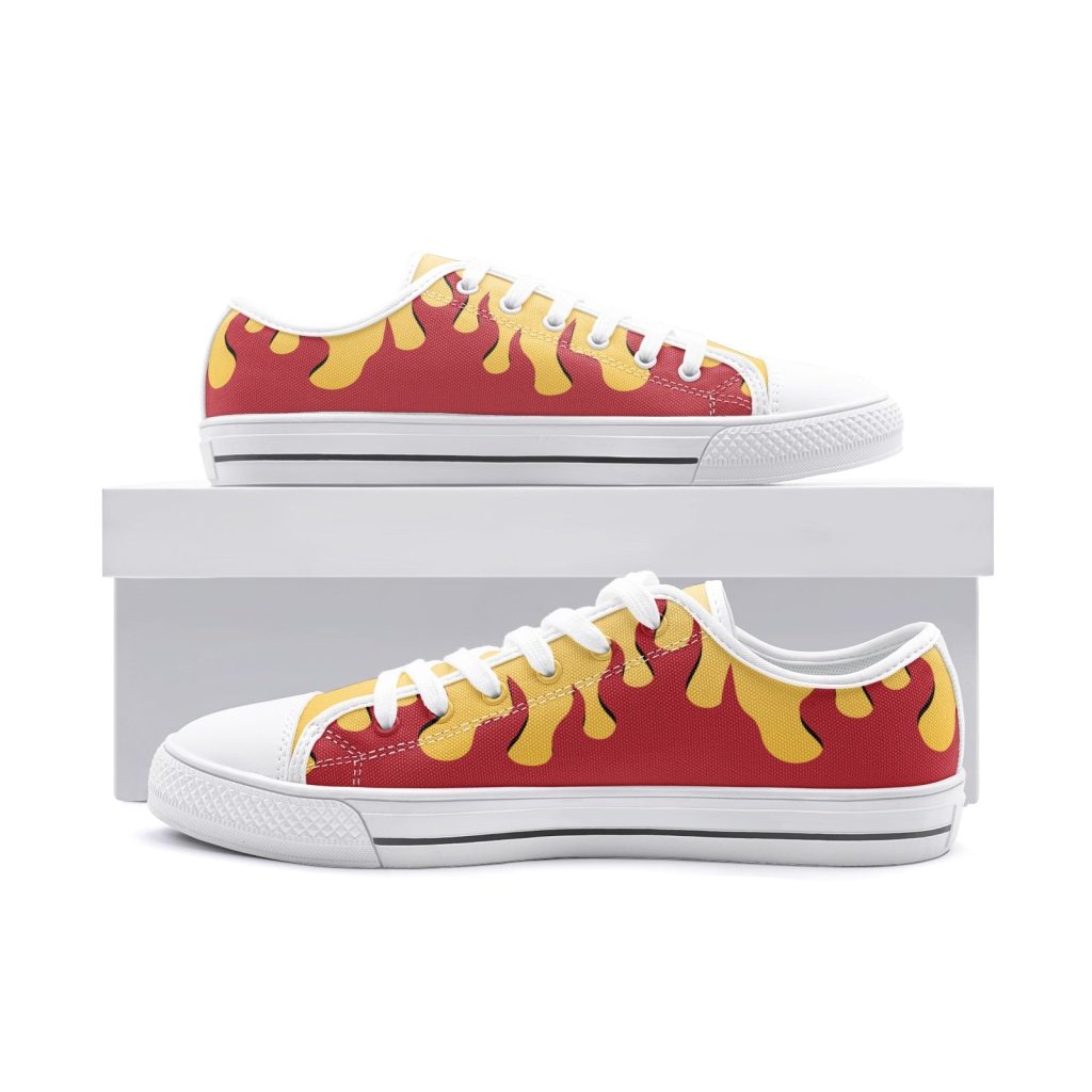 kyojuro demon slayer classic low top canvas shoes 2 - Anime Shoes World