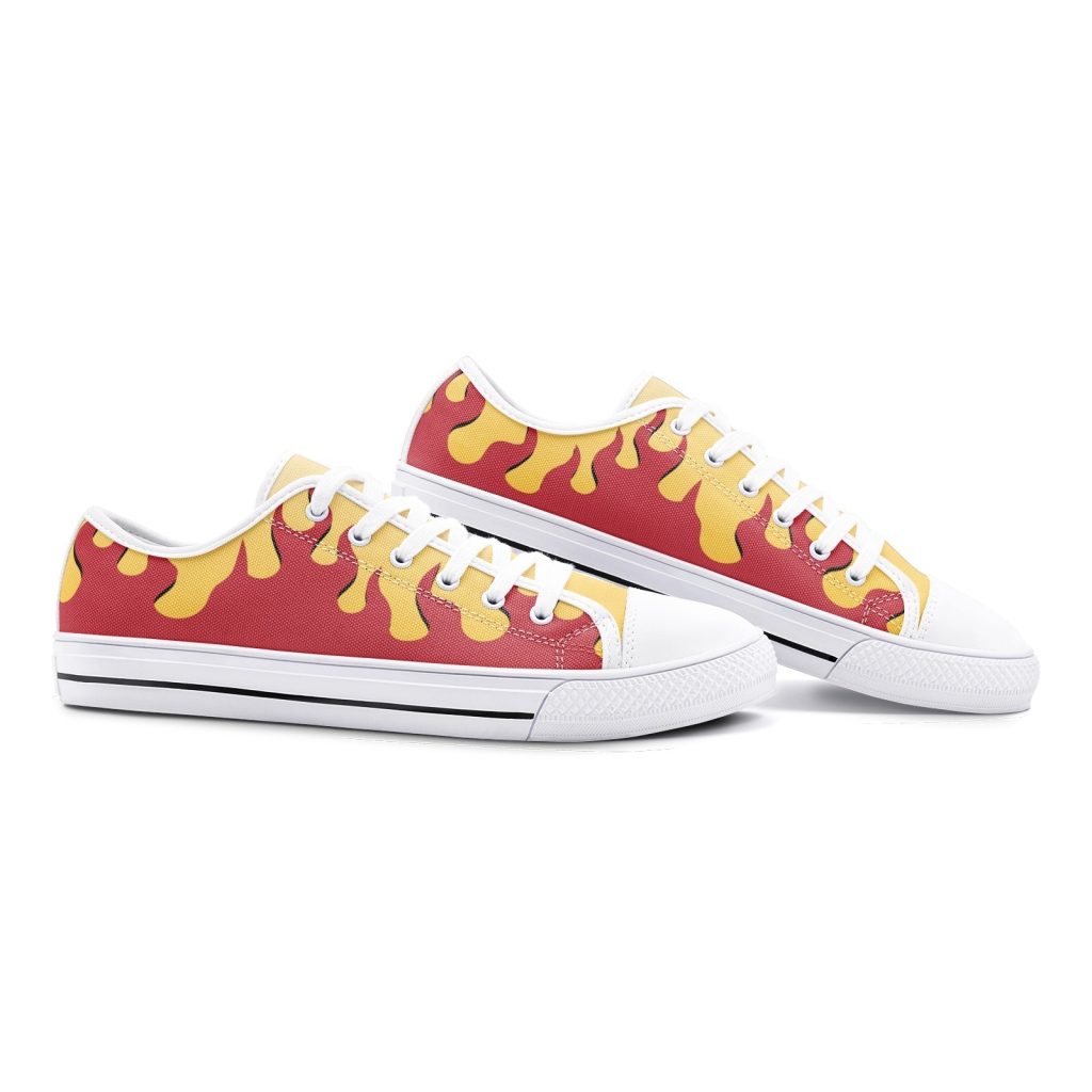 kyojuro demon slayer classic low top canvas shoes 3 - Anime Shoes World