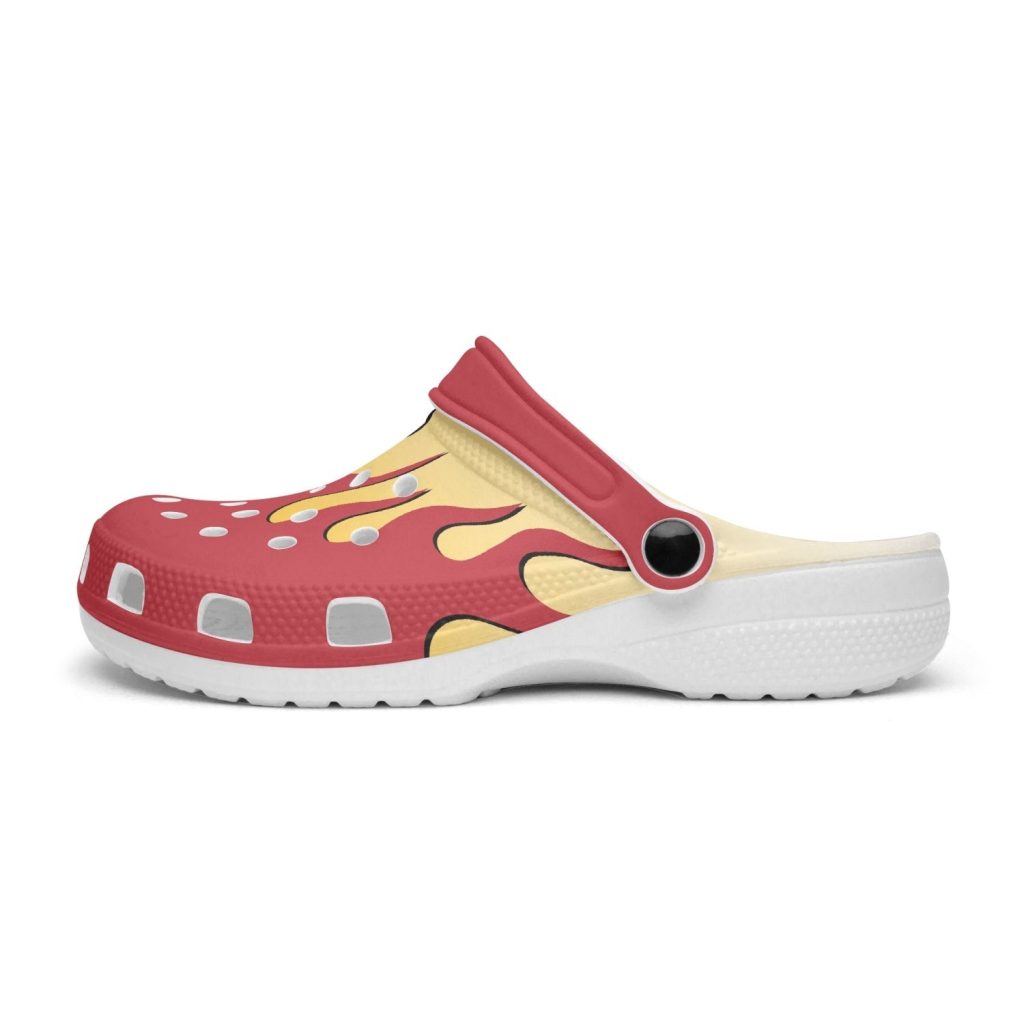 kyojuro demon slayer custom clogs 6 - Anime Shoes World