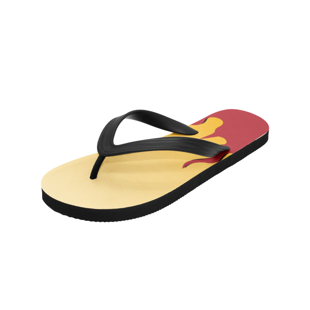 kyojuro demon slayer custom flip flops - Anime Shoes World