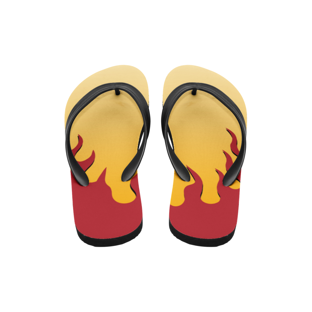 kyojuro demon slayer custom flip flops 2 - Anime Shoes World