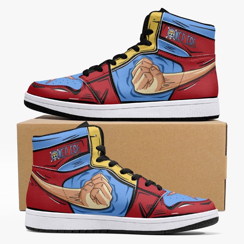 monkey d luffy fist one piece j force shoes - Anime Shoes World