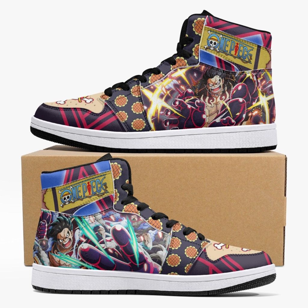 monkey d luffy gear 4th bound man one piece j force shoes - Anime Shoes World