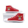 monkey d luffy one piece classic high top canvas shoes 2 - Anime Shoes World