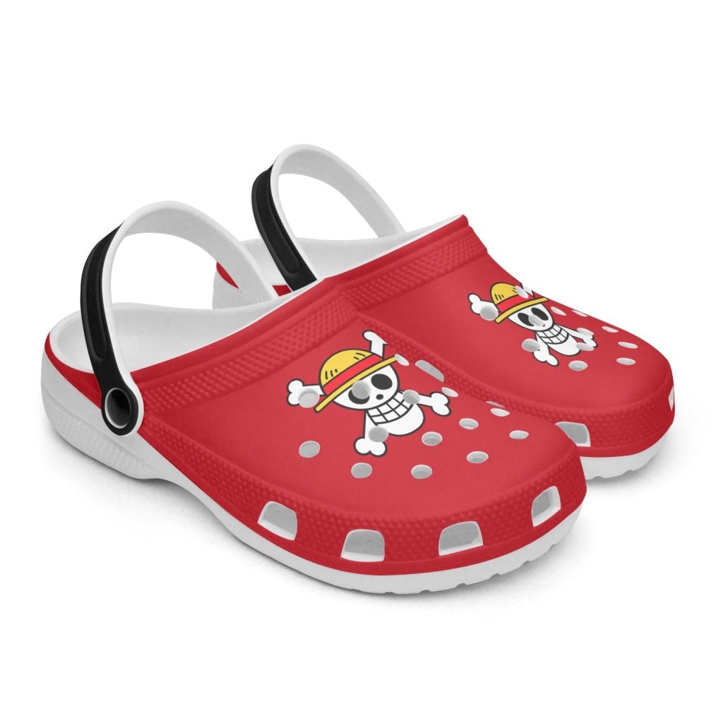 monkey d luffy one piece custom clogs - Anime Shoes World