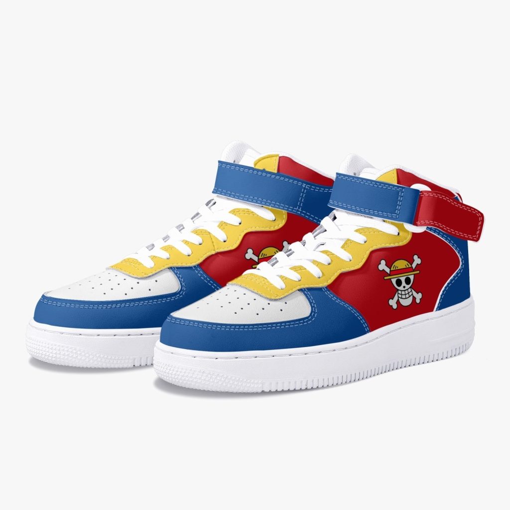 monkey d luffy one piece high top kamikaze shoes - Anime Shoes World