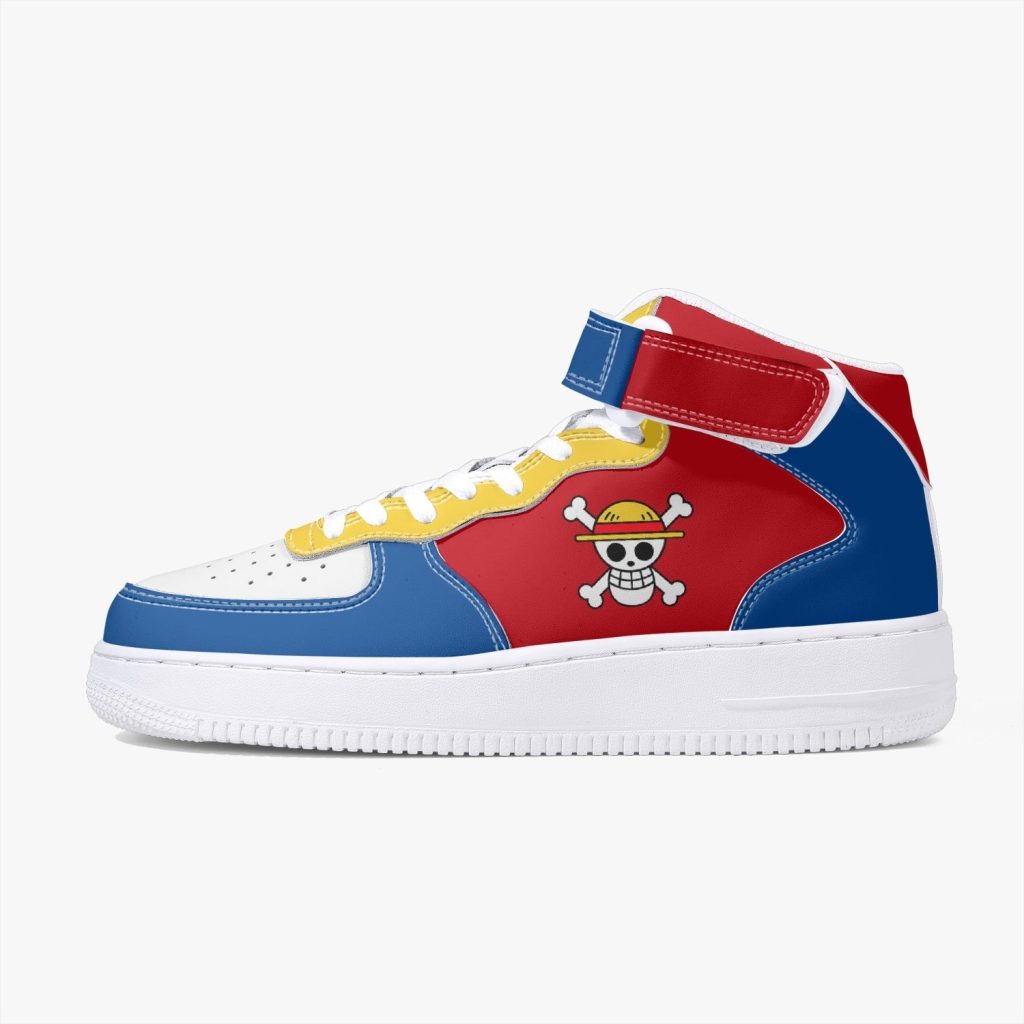 monkey d luffy one piece high top kamikaze shoes 2 - Anime Shoes World