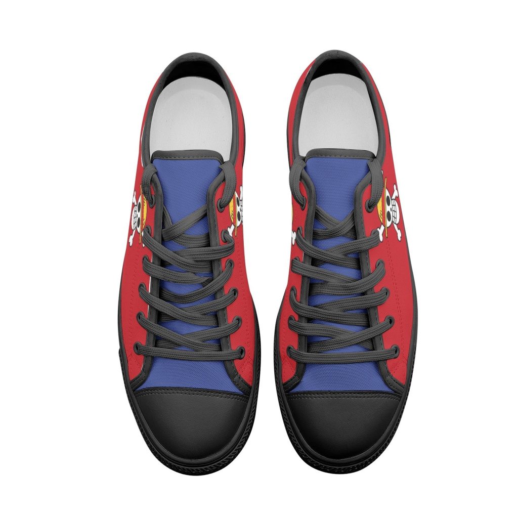 monkey d luffy one piece low top jd1 shoes 8 - Anime Shoes World