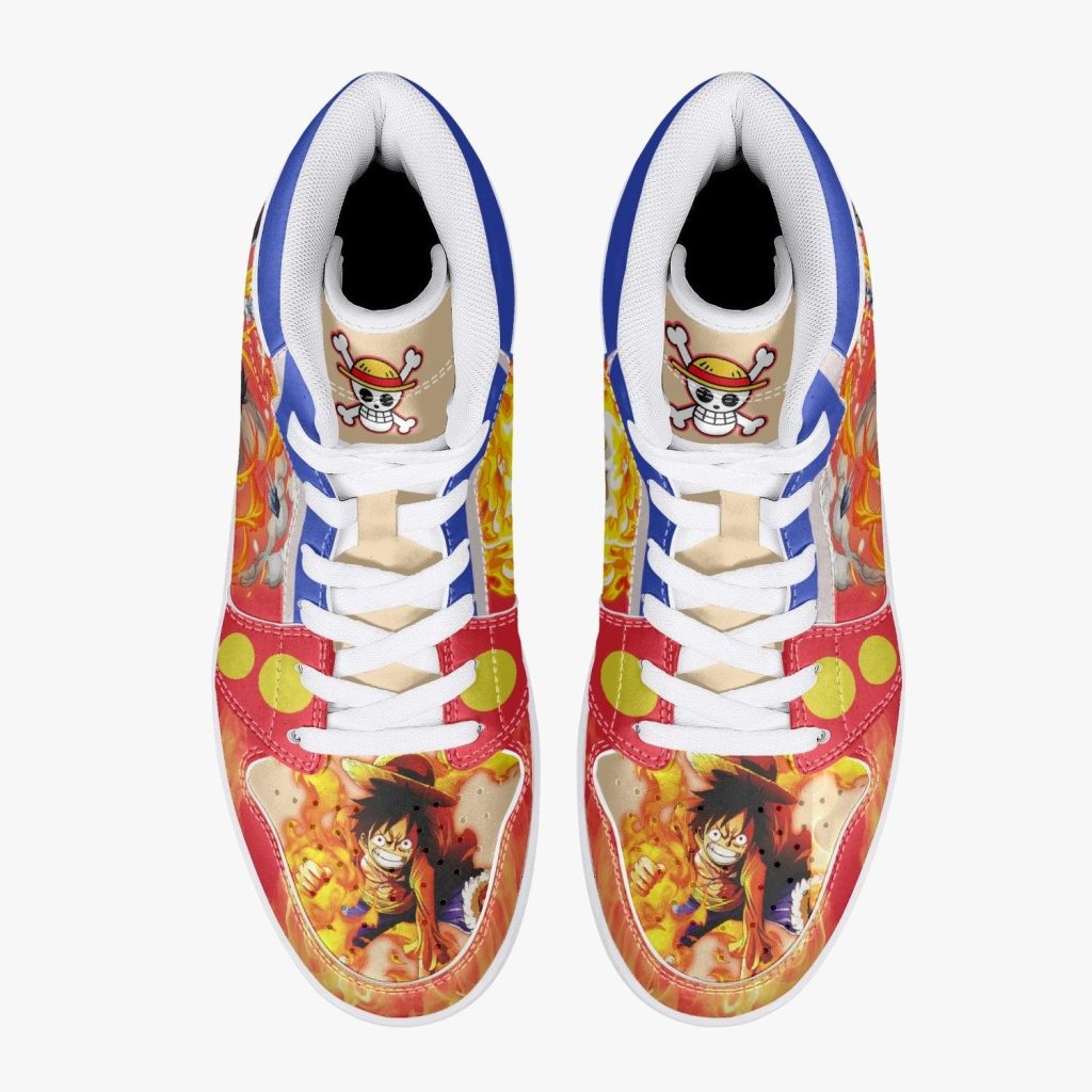 monkey d luffy red hawk one piece j force shoes 16 - Anime Shoes World