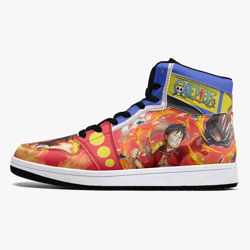 monkey d luffy red hawk one piece j force shoes 18 - Anime Shoes World