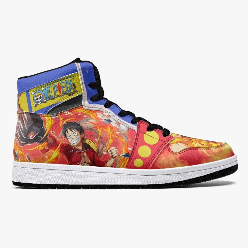 monkey d luffy red hawk one piece j force shoes 2 - Anime Shoes World