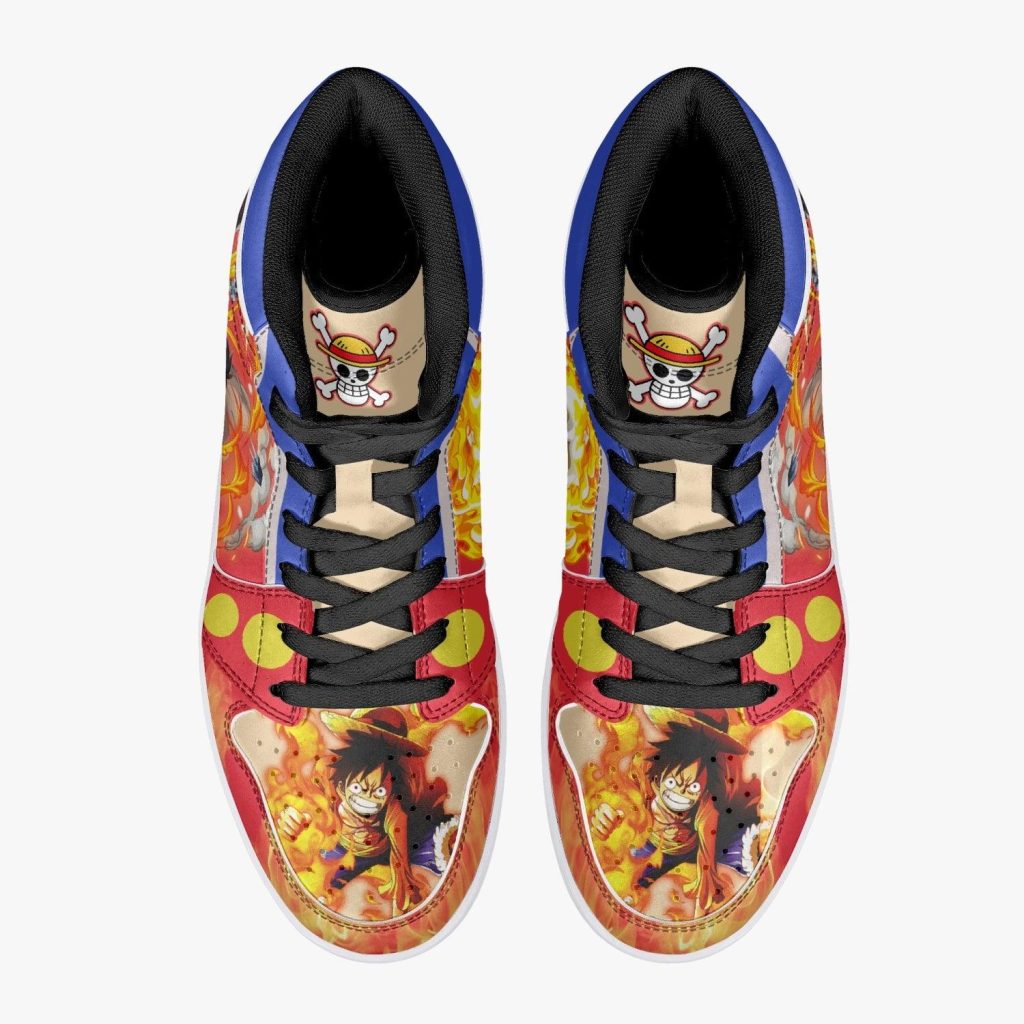 monkey d luffy red hawk one piece j force shoes 3 - Anime Shoes World